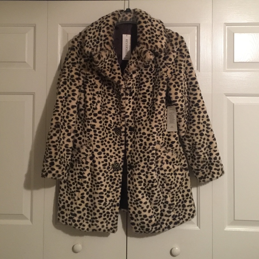 🆕Leopard Print Faux Fur Coat